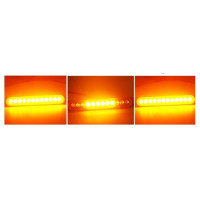 SIGNAAL LAMP KNIPPER 12 LEDS ORANJE 12/24VDC 190X28MM