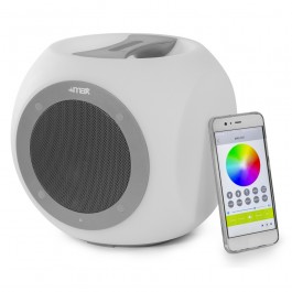 BLUETOOTH SPEAKER MET ACCU RGB LEDS AFSTANDBEDIENING. WATERBESTENDIG