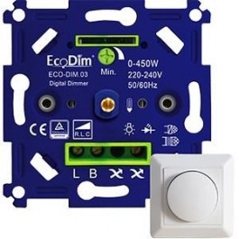 LED DIMMER 0-450W INBOUW FASE AFSNIJDING (RC) / FASE AANSNIJDING (RL)