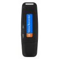 USB VOICE RECORDER 2GB (70 MIN) MODEL USBSTICK ZWART