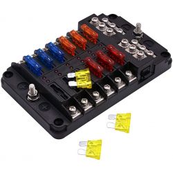 ZEKERINGBOX ATC 12 VOUDIG MET LED EN SCHROEF AANSLUITING