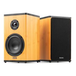BOOKSHELF SPEAKER SET 4'' 50W MET ACCU BAMBOO