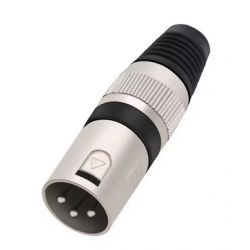XLR PLUG MALE 3P ZWART