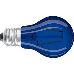 LEDLAMP STANDAARD 2.5W BLAUW HELDER 230VAC E27