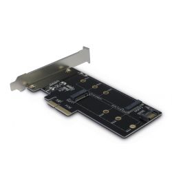 ADAPTER PCIE LP-->NVME +M.2 SATA