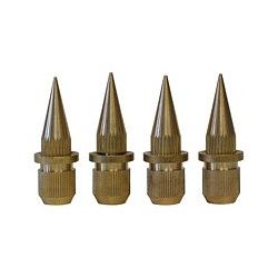 SPIKES SET VAN 4 STUKS MESSING