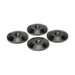 SPIKE RINGEN 4 STUKS ZWART