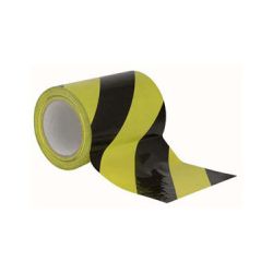 VLOER MARKEER TAPE ZWART/GEEL 150MM X 33M