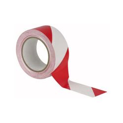 VLOER MARKEER TAPE ROOD/WIT 50MM X 33M