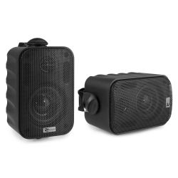 WANDSPEAKERS 3'' 10W 100V ZWART IP5X PER SET