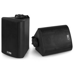 WANDSPEAKERS 4'' 20W 100V ZWART IP5X PER SET