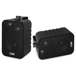 WANDSPEAKERS 4'' 40W 100V ZWART IP5X PER SET