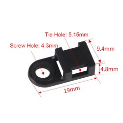 TIE WRAPVOET SCHROEF 4,8MM ZWART PER 10 STUKS