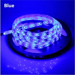 LED STRIP BLAUW 1M X 10MM 12VDC/6W 60LEDS/P.M. IP21 ZELFKLVEEND