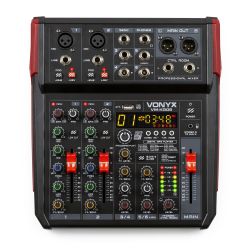 MUSIC MIXER 6-CHANNEL BT/DSP/USB RECORD
