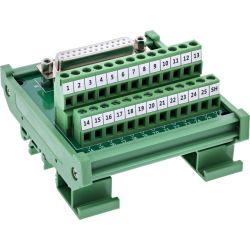 D-SUB 25P FEMALE TERMINALBLOK DINRAIL