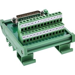 D-SUB 25P MALE TERMINALBLOK DINRAIL