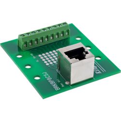 RJ45 FEMALE VERTIKAAL MET TERMINAALBLOK DINRAIL