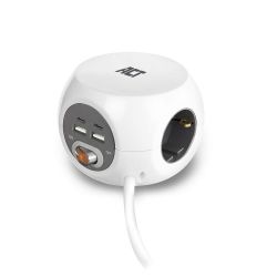 STEKKERDOOS 3X STOPCONTACT 2X USB-C/2X USB-A 3,4A 17W