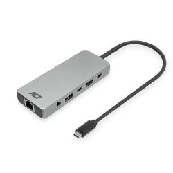 USB-C 4K / 8K 30HZ DOCKINGSTATION VOOR 1 HDMI MONITOR, 2,5 GIGABIT ETHERNET, USB-C 10GBPS, USB-A 10GBPS, 3,5MM AUDIO, PD