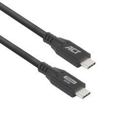 USB-C KABEL 3.2 MALE / MALE 10GB/S 60W 0.5M ZWART