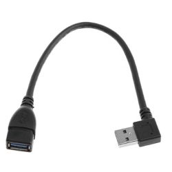 USB KABEL 3.0 USB-A MALE HAAKS LINKS/USB-A FEMALE 0.20M
