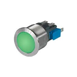 MOMENT 1XOM 230VAC/3A IP40 M19 VERLICHTING KNOP GROEN