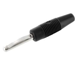 BANAANSTEKKER 4MM MALE ZWART MET SCHROEFAANSLUITING 60VDC 16A VON 20
