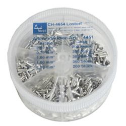 ADEREINDHULS ASSORTIMENT 1300STUKS ONGEISOLEERD (0.5-2.5MM2)