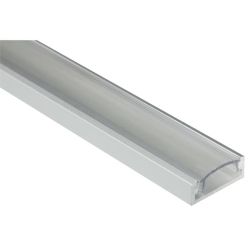 ALUMINIUM PROFIEL VOOR LEDSTRIPS 2M PLAT MET HELDERE DIFFUSER