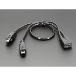 USB KABEL 2.0 MICRO-B FEMALE/2 X MICRO USB-B MALE 0.2M