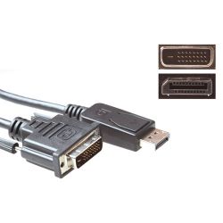 DISPLAYPORT MALE - DVI MALE 3.0M