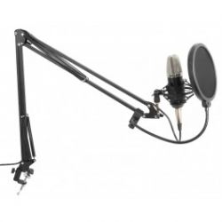 STUDIO SET / CONDENSATORMICROFOON MET TAFELARM EN POPFILTER