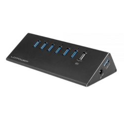 USB 3.0 HUB 6 POORTS EN 1 POORT OM TE LADEN 2,4A MAX.