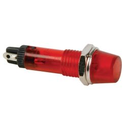 LAMP 220V ROND 8X25MM ROOD