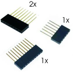 ARDUINO CONNECTOR KIT 1 X 10P, 2 X 8P, 1 X 6P. 15MM PENNEN