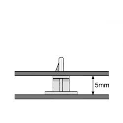 AFSTANDHOUDER 5MM ZELFKLEVEND 18X18MM 10 STUKS