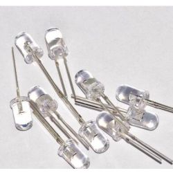 SET 5MM LEDS GROEN SUPER FEL 3.2V 20MA 15000MCD 10 STUKS