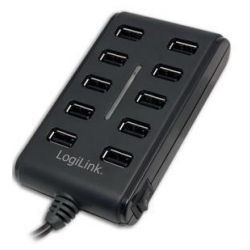 USB 2.0 HUB 10 POORTS INCL. VOEDING