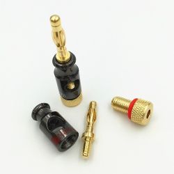 BANAANSTEKKER SET ROOD/WIT 4MM VERGULD PRO SERIE