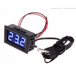 DIGITALE TEMPERATUUR METER LED BLAUW INBOUW -50C/+110C