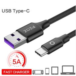 USB-C KABEL 3.1 MALE / 2.0 A MALE 1.0M SNELLAAD 5A MAX.