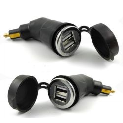 DUBBELE USB-ADAPTER VOOR KLEINE SIGARETTENAANSTEKER (MOTOR)5V 2A