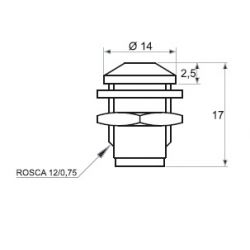 LEDHOUDER 8MM METAAL ZWART UITWENDIGE REFLECTOR