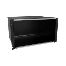 KAST 19'' ZWART 425X380X264MM 6U ALUMINIUM MET VENTILATIE GLEUVEN