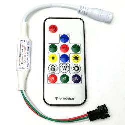 LED CONTROLLER VOOR DATA LEDSTRIP MET WS2811 EN WS2812 LEDSINCL. AFSTANDBEDIEING