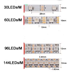 LED STRIP DIGITAL DATA RGB 10CM X 10MM 5VDC/0.9W 3 LEDS IP20WS2812B