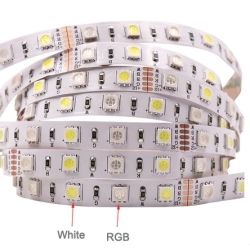 LED STRIP RGB + WARMWIT 1M X 12MM 12VDC/15W 60LEDS IP21 ZELFKLEVEND LOSSE LED