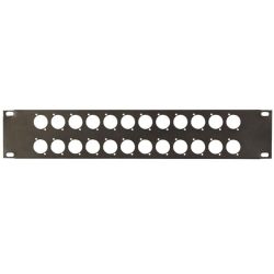 19'' PANEEL 2U VOOR 24 XLR CONNECTOR