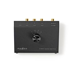 AUDIO SELECTOR 4 VOUDIG 3 X TULP + 1 X 3.5MM JACK